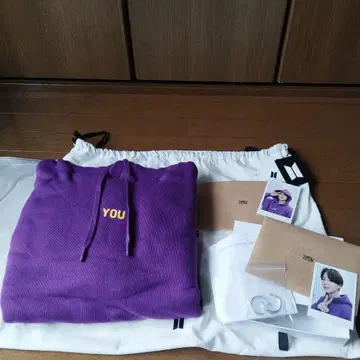 보라색 JIMIN YOU 후드티 M 귀걸이 세트