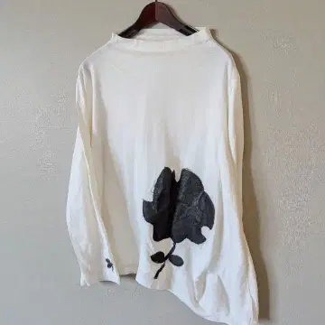 지우 센소유니코 긴팔 상의 블랙 잎사귀 프린트 사이즈 40