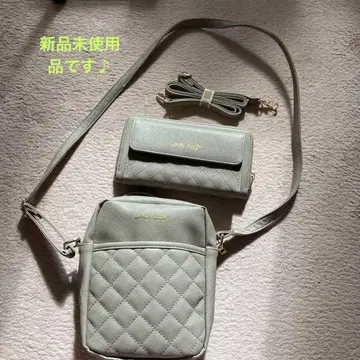 헬로키티 숄더백 지갑 그레이 퀼트 원단