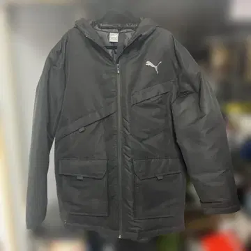 PUMA 블랙 다운 코트 L 사이즈
