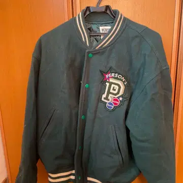 PERSON'S 그린 바시티 자켓