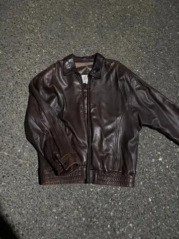 빈티지 가죽 자켓 다크 브라운