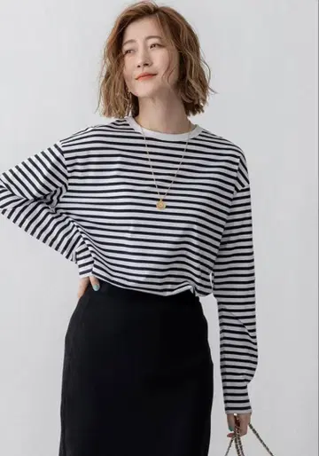 23구 코튼 베어 저지 롱 T셔츠