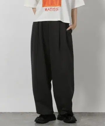 미사용 택 포함 라코레 컷 이지 코쿤 팬츠