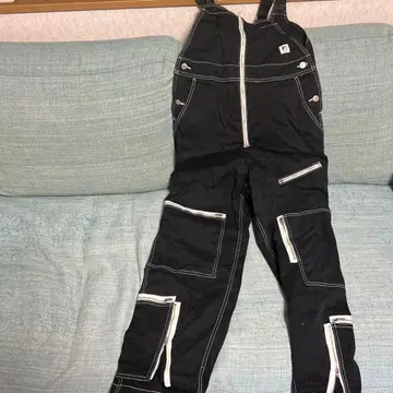 블랙 지퍼 오버롤 xgirl