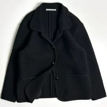 90s [새상품급] 마드모아젤 논논/융모 울 자켓/코트/싸개 버튼