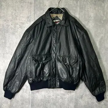 스테디셀러 인기 안감 지도 A-2 가죽 플라이트 자켓 블랙 소가죽