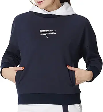 테일러메이드 후드 부착 네이비 스웨터