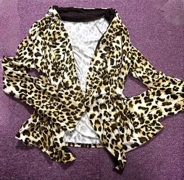 d.i.a 가디건 베스트 레오파드 무늬 다이아 갸루 헤이세이