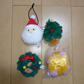 쿠오리아 크리스마스 봉제 인형 산타 트리 선물 크리스마스 리스