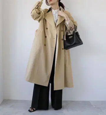 [택 포함 새상품] quaranciel 핸섬 트렌치 코트