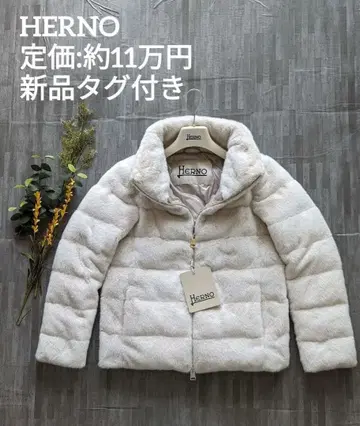 HERNO 다운 자켓 CHANTILLY 화이트 베이지