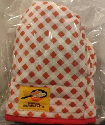 하울의 움직이는 성 빨간색 체크 카르시퍼 미튼