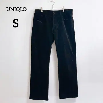 유니클로 코듀로이 팬츠 S 블랙 스트레이트 풀렝스 072