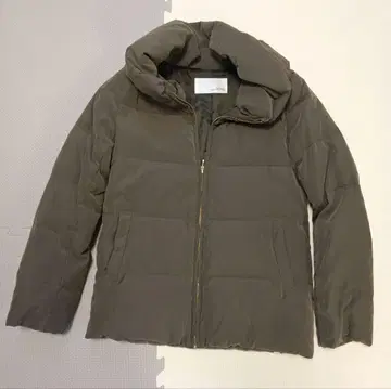 ABAHOUSE ecru 후드 부착 다운 자켓 그레이