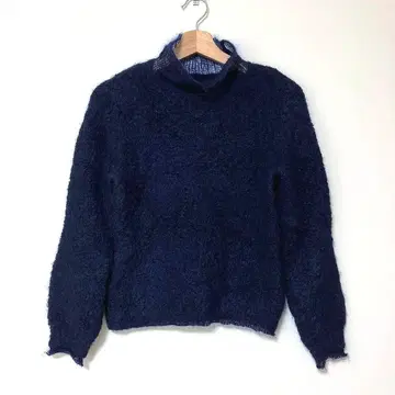 mina perhonen 하이넥 알파카 니트 네이비