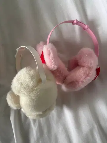 디즈니 귀도리 세트 판매 핑크 화이트