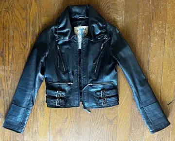 ANNA KEERY 블랙 가죽 자켓 38