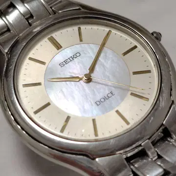 동작 확인 완료 세이코 SEIKO 돌체 쿼츠 시계 쉘 8J41