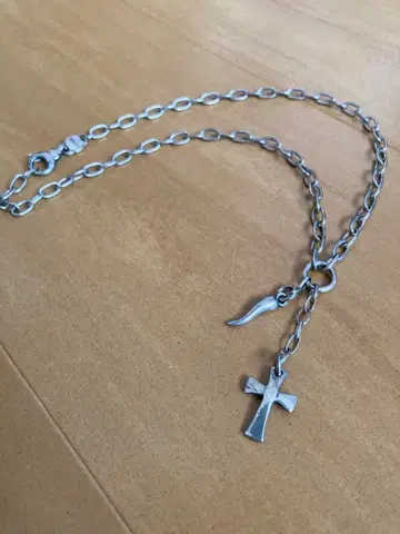 ILARIO 실버 925 크로스 펜던트 목걸이 빈티지 y2k