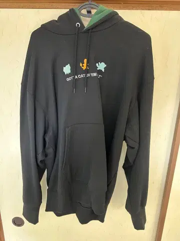 GU 포켓몬 블랙 후드티 XL