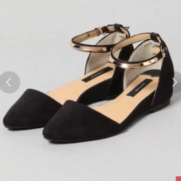 지나시스 메탈 앵클힐 펌프스 블랙