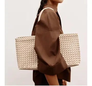 ZARA 뜨개질 가로 토트백