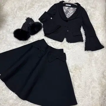 새상품급 리나시멘토 리본 자켓 스커트 세트 외출 코디