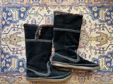 클락스 보아 스웨이드 부츠 블랙 2way