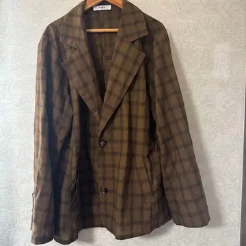 Lutim by u 체크 싱글 브레스 자켓