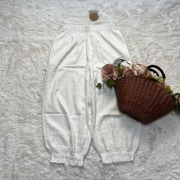 새상품 속바지 이너 팬츠 코튼 린넨 아이보리 밑단 조임 M~L