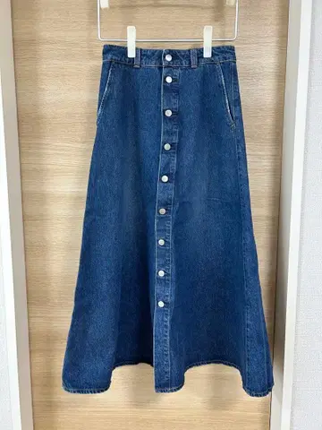 RED CARD 롱 데님 스커트