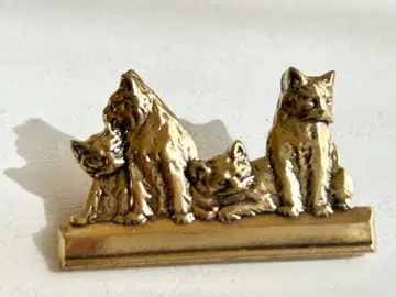 골동품 4마리 고양이 vintage 브로치