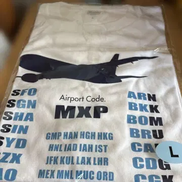 ANA 공항 코드 T셔츠 L 사이즈 화이트