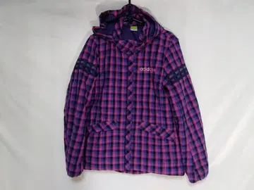 고품질! 아디다스 adidas 체크 무늬 패딩 자켓 사이즈 L