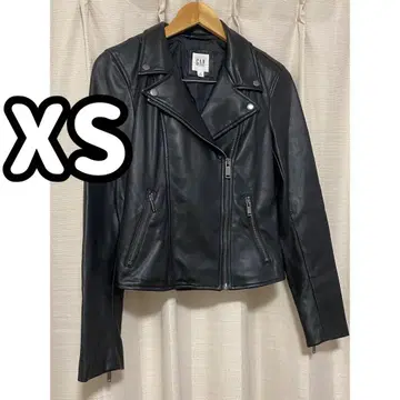 블랙 가죽 라이더 자켓