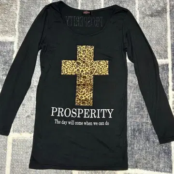 긴팔 T셔츠 헤이세이 갸루 피치T 레오파드