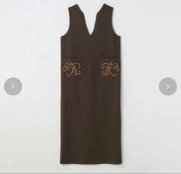 시마무라 yumi 오버롤 스커트 브라운 L