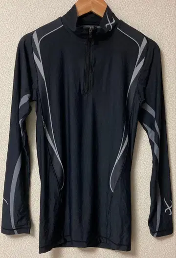 CW-X 언더셔츠 이너 하이넥 긴팔 하프 지퍼