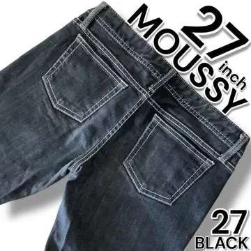 [ 초레어 ] MOUSSY 데님 27inch Y2K 블랙 로우라이즈