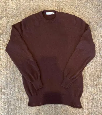 남성용 니트 브라운 빔즈 캐시미어 100%