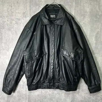 최고급 소가죽 가죽 자켓 블랙 XL 짧은 기장 빈티지 천연 가죽