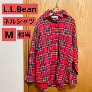 L.L.Bean 빨간색 체크 긴팔 셔츠 사이즈 4