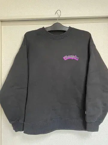 Champion 블랙 크루넥 맨투맨 트레이닝복 M 사이즈