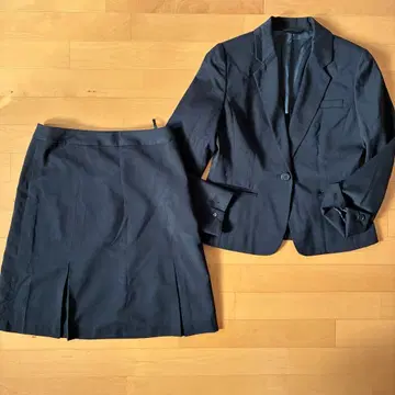 워셔블 13호 XL 블랙 무지 스커트 수트 싱글 버튼 상하의