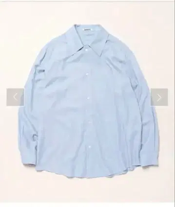 AURALEE 코튼 캐시미어 헤링본 셔츠