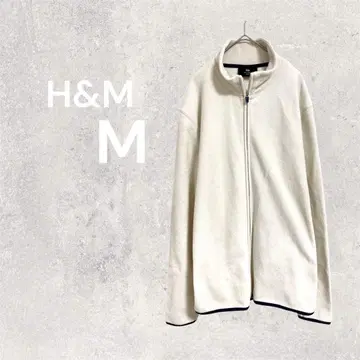 H&M 에이치앤엠 점퍼 플리스 자켓 블루종 화이트 겉옷