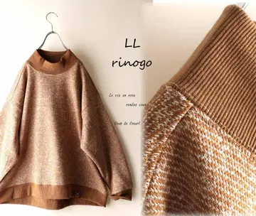 새상품 할인 LL 카멜*트위드 속기모 니트 맨투맨 상의 빅 사이즈