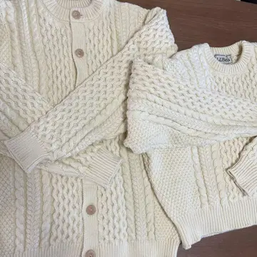 L.L.Bean 아이보리 케이블 니트 스웨터 커플룩 세트