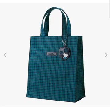 패밀리아 토트백 파랑 체크 대